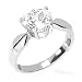 The Stainless Steel Jewellery Shop - Truly Special Stainless Steel Prong-Set Solitaire Heart Ring wi