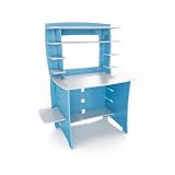 Legaré Kids 36" Multi-Pack Desk+Hutch Blue & White