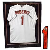 Framed Brian Roberts Autographed/Hand Signed Baltimore Orioles Jersey