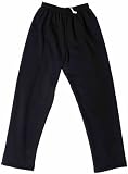 Adult Unisex Drawcord Waist Fleece Pants Black