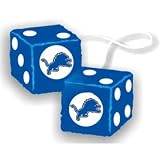 Fremont Die CSY-2324598021 Detroit Lions NFL 3 Car Fuzzy Dice