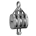 Campbell 3003K 6" Triple Regular Wood Shell Block with K Screw Pin Anchor Shackle, 3200 lbs Load Capacity, 3/4" Rope, 3-1/2" Sheave