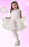 White Petticoat Ruffled Fairy Princess Dress Size: Large