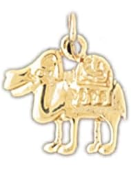 Dazzlers Solid 14k Gold Camel Charm Pendant Available in three colors from jewelsberry (weights: 1.3 grams only)