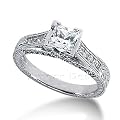 14K White Gold Princess Cut Diamond Promise Engagement Ring (1.47ct.tw, HI Color, SI2-3 Clarity)