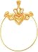 14K Gold Claddagh Charm Holder