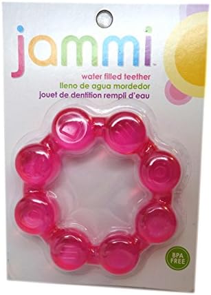 Jammi Water Filled Teether Baby Teething Ring, Pink