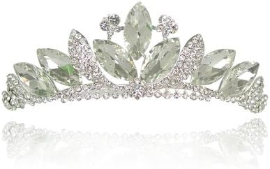New Sparkle Rhinstone Crystal Wedding Princess Tiara Crown Flower Nacklace Stud Earrings Sets