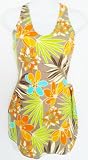 Marsol Missy 1PC Sarong Swimsuit in Orange Floral Sizes 32(6) - 42(16)