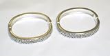 Set of Two Sterling Silver Bracelet Bangle for Teens and Brides
