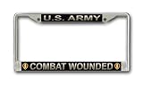 Combat Wounded' US Army Purple Heart License Plate Frame