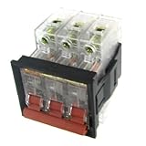 uxcell　サーキットブレーカ　ミニチュアサーキットブレーカ　過負荷保護　遮断器　取付けブラケット　透明　AC 400V 63A 3極