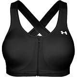 Under Armour Heat Gear Endure D Zip Front Sports Bra Womens