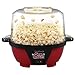 West Bend Stir Crazy Hot Oil Popcorn Popper, Popcorn Maker Machine with Large Serving Bowl Lid and Stirring Rod Perfect for Movie Night Snack Time or Parties, 6-Quart, Red