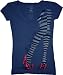 The Wizard of Oz If the Shoe Fits Wicked Witch Navy Juniors/Ladies T-shirt Tee with Rhinestones