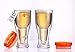 Cupture® Insulated Double Wall Upside Down Beer Glass Tumbler With Slider Lid - 14 oz, 2 Pack