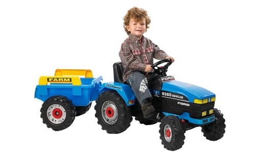 Childrens Toyshop  Toys : Falk - New Holland + Trailer (Sit and Ride)