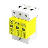 uxcell サージプロテクタ AC 380V 40KA 3極避雷器サージプロテクター 保護装置 プラスチック