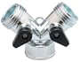 Melnor 312S Metal Two-Way Hose Connector with Built-In Shut-Offs