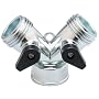 Melnor 312S  Metal Two-Way Hose Connector with Built-In Shut-Offs