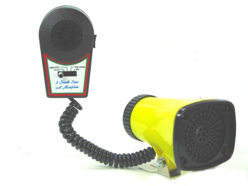 elektronisches Horn / Fahrradklingel - Hupe mit 3 Soundefekte und Microphon