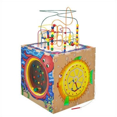Zany Zoo Wooden Activity Cube - Busy Zoo Playing Cube Zany Zoo Wooden Activity Cube - Busy Zoo Playing Cube
