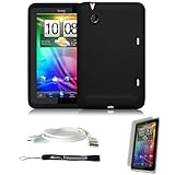 Black Cover Protective Slim Durable Silicon Skin Case for HTC Flyer 3G WiFi ....