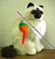 Childrens Toyshop  Sporting Goods : Vo Toys/Vip Pole Toy W 2 Two-Tone Longhair Mouse