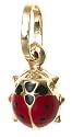14k Yellow Gold Enamel Ladybug Charm