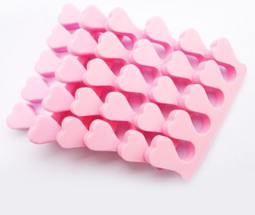 6 Pcs Soft Sponge Toe Finger Separator Nail Art Manicure, Pink