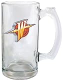 Golden State Warriors Beer Mug: 3D Logo Glass Tankard
