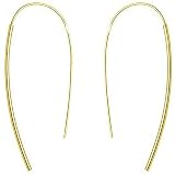 18kt Gold over Sterling Silver Small Bar Linear Ear Thread Earrings