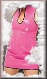 Sexy y2Diva Patent Dress With Lace Up Back in Hot Pink in Queen Plus Size 1X, 2X or 3X