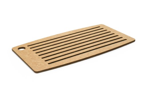 Epicurean Bread Board Series 18 by 10-Inch Cutting Board with Cascade Effect, Natural/ Slate