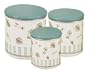 Pfaltzgraff Naturewood Enamel on Steel Storage Jar Set with Wooden Lids