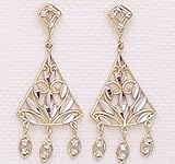 14kt Yellow/White Gold Chandelier Earrings- E8617