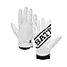 Battle Sports Double Threat Wide Receiver Football Gloves - Adult and Youth Football Gloves - Ultra Stick Gloves - Youth Small, White