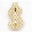14kt Gold Fancy Dollar Sign Money Clip