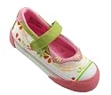 Umi Lauren Chambray Canvas / Suede Mary Janes Shoes White Pink Lime Floral Multi