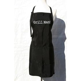 Black Grill Man Embroidered Apron