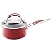 KitchenAid Gourmet Fundamentals Hard-Based Porcelain 1-Quart Red Covered Sauce Pan