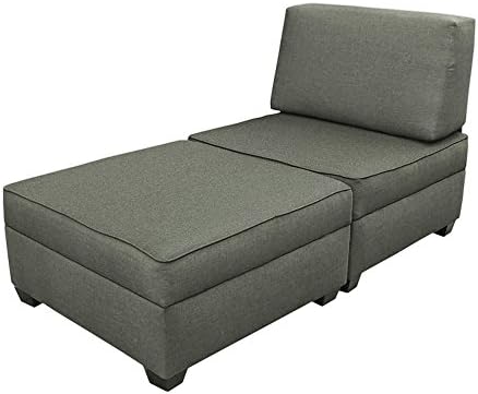 duobed Storage Chaise Lounge/Bed - Gray