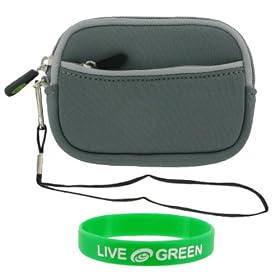 Neoprene Sleeve Case (Grey) for Flip Mino Camcorder Smile