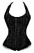 Kimring Women's Fashion Elegant Halter Satin Jacquard Lace Edge Corset