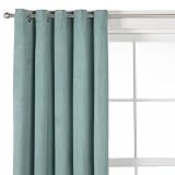 Modern Home Velvet Grommet Window Panel - Rocky River