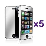 Fosmon Premium Mirror Screen Protector Shield for Apple iPhone 4/4S - 5 Pack