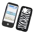 HTC G1 Google Phone T-Mobile Laser Protector Skin Case Rubber Silicone Image Cover Zebra