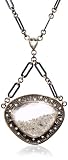Moritz Glik "Kaleidescope" 18K Gold and Oxidized Silver Floating Diamond Necklace