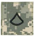 ACU Digital Camouflage PRIVATE FIRST CLASS Insignia Velcro Back Patch