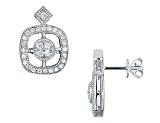 Diamond Earrings 1/2 Carat (ctw) in 18K White Gold